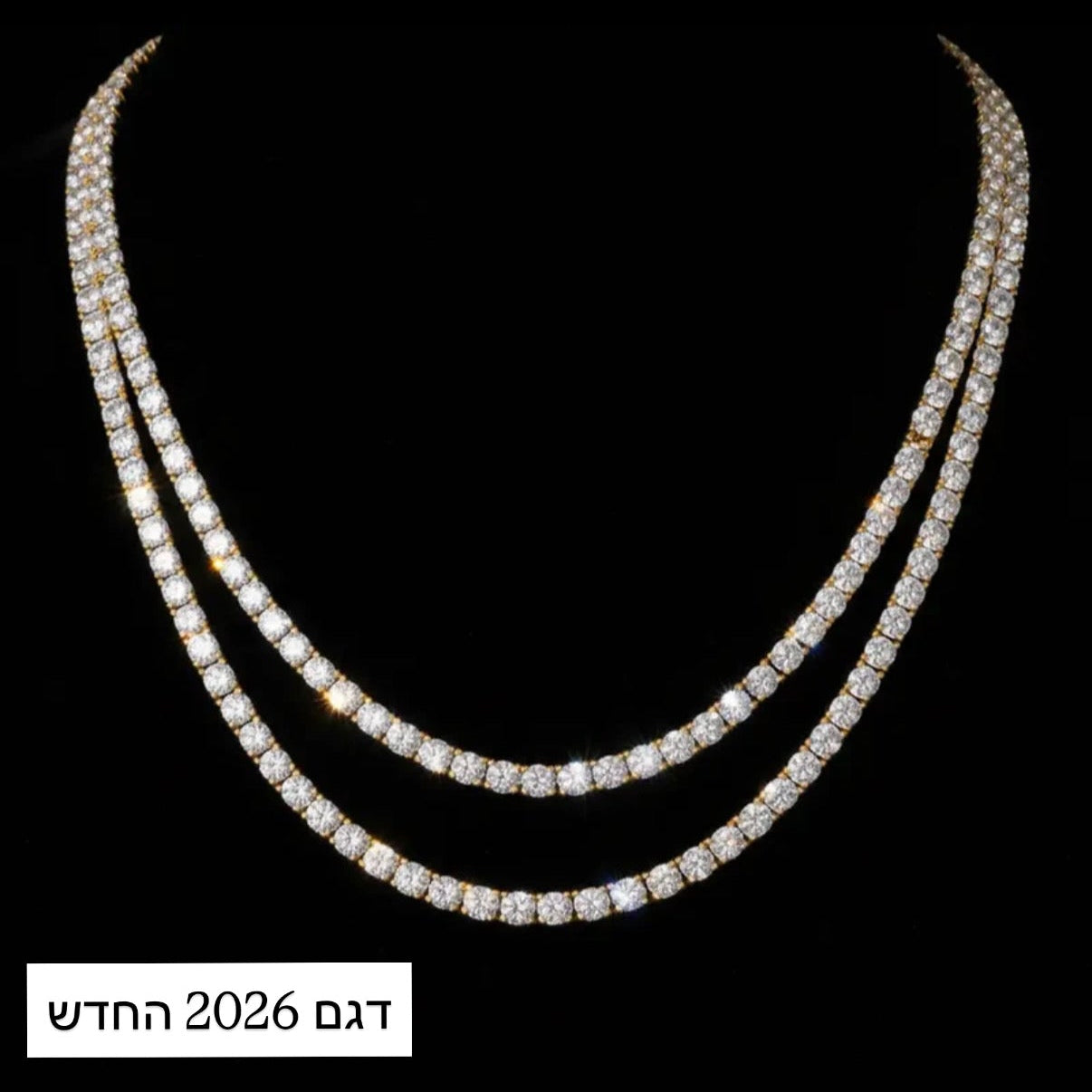 שרשרת טניס בגימור זהב