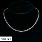 שרשרת טניס בגימור זהב לבן - Lapedera