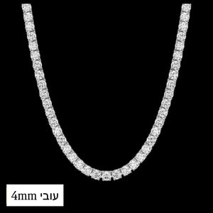שרשרת טניס בגימור זהב לבן - Lapedera