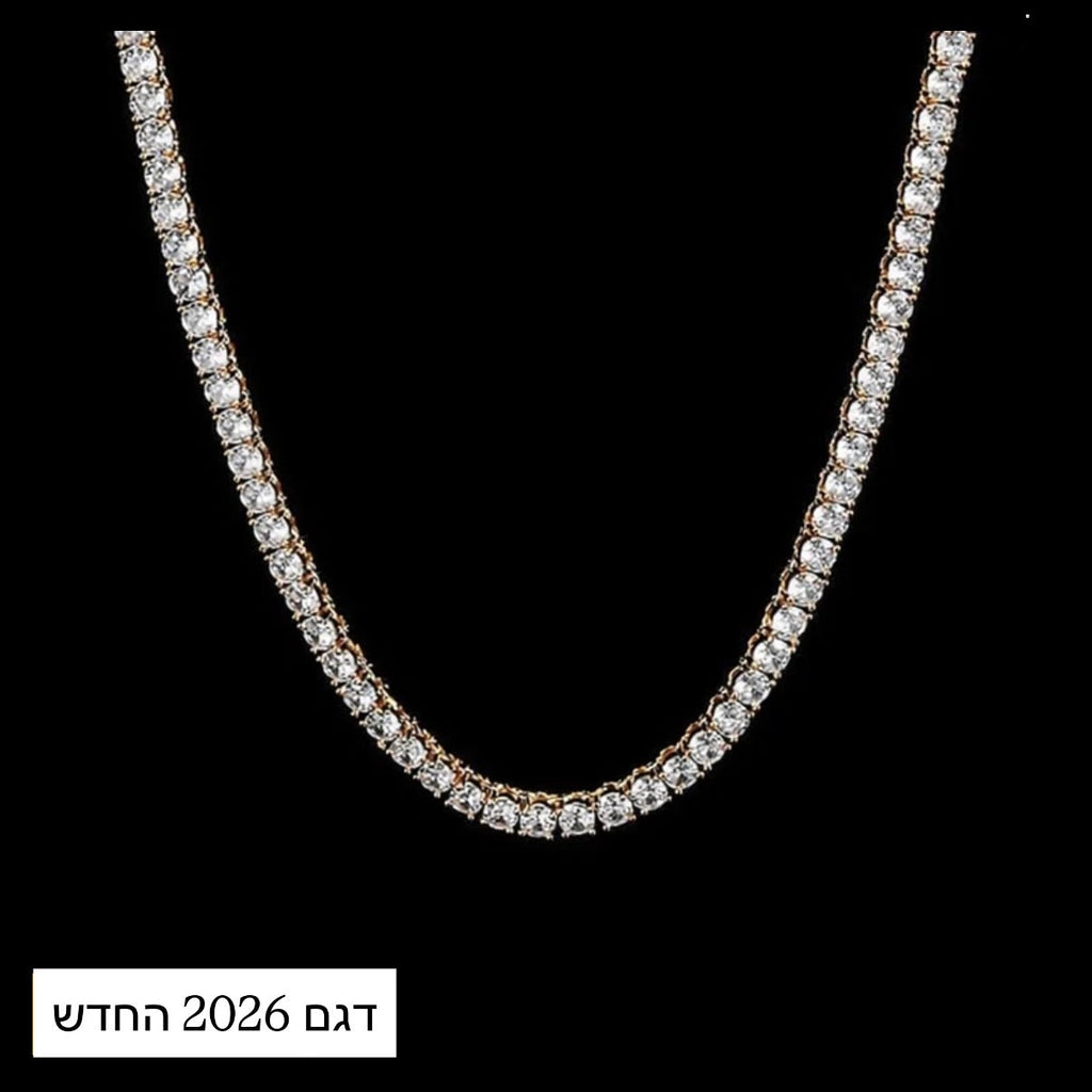 שרשרת טניס בגימור זהב