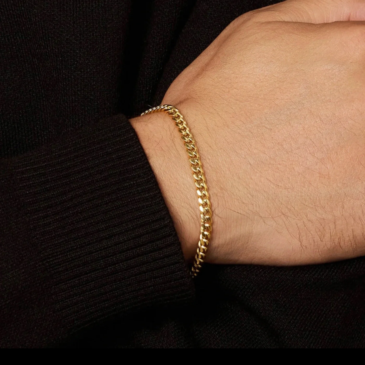 צמיד חוליות גורמט בציפוי זהב 18k