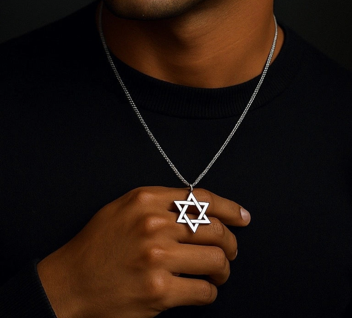שרשרת מגן דוד לגבר